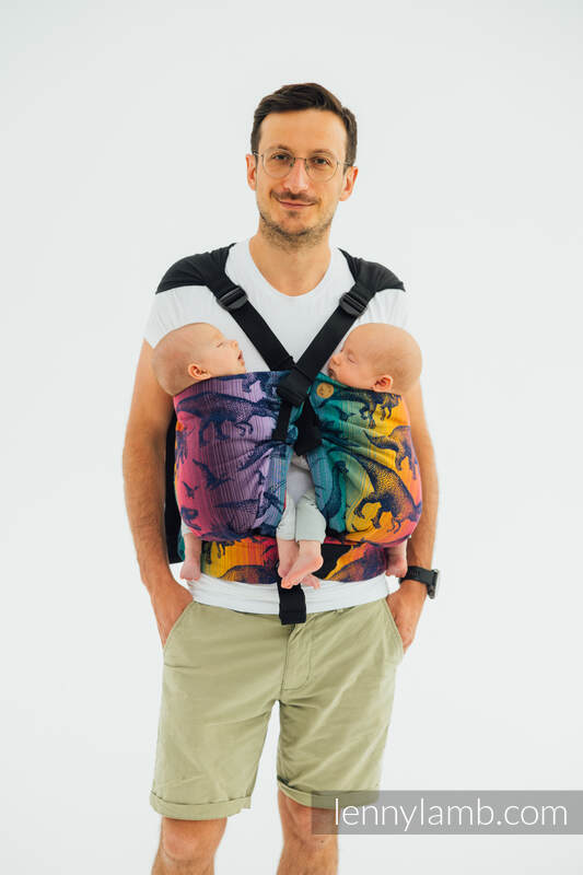 LennyTwin Tragehilfe, Größe Standard, Jacquardwebung, 100% Baumwolle - JURASSIC PARK - NEW ERA #babywearing