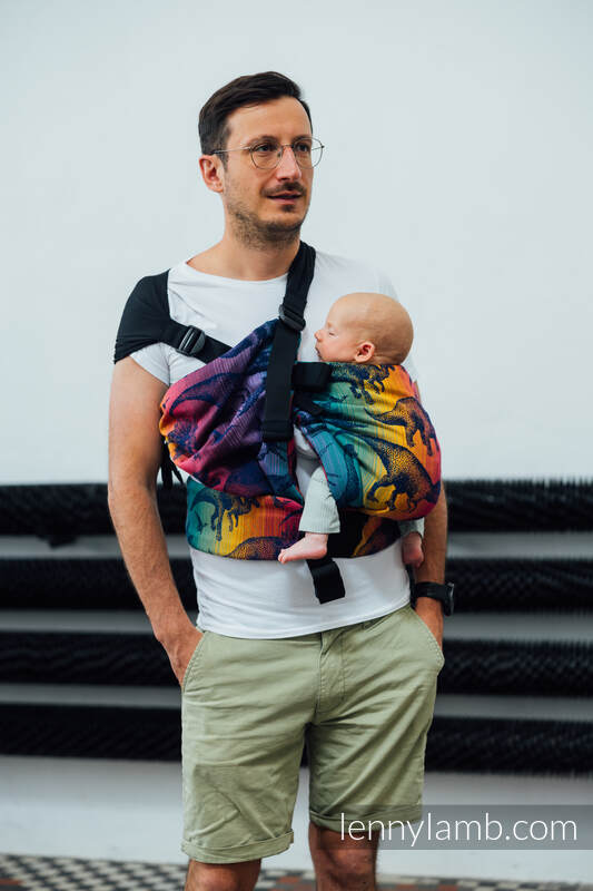 LennyTwin Tragehilfe, Größe Standard, Jacquardwebung, 100% Baumwolle - JURASSIC PARK - NEW ERA #babywearing