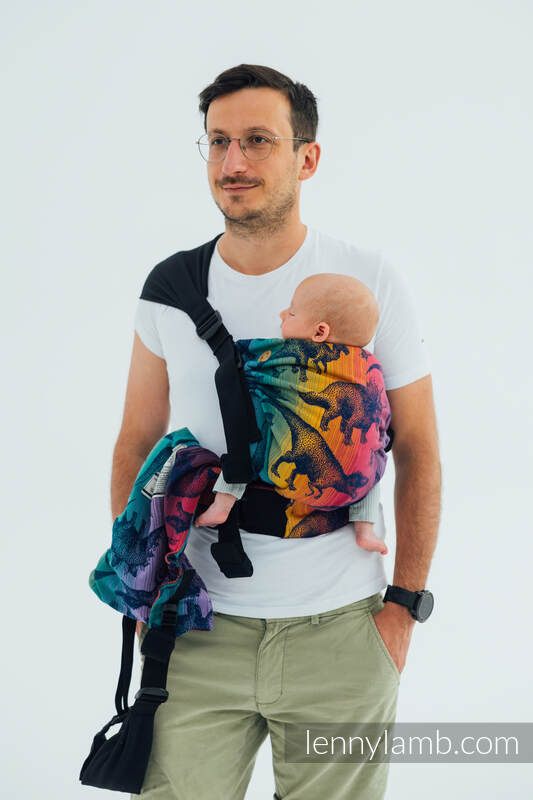 LennyTwin Carrier, Standard Size, jacquard weave 100% cotton - JURASSIC PARK - NEW ERA #babywearing