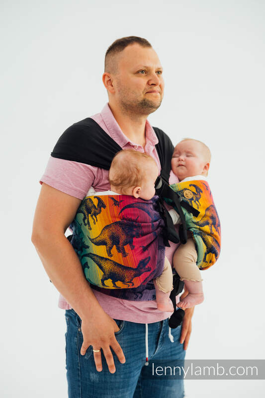 LennyTwin Tragehilfe, Größe Standard, Jacquardwebung, 100% Baumwolle - JURASSIC PARK - NEW ERA #babywearing