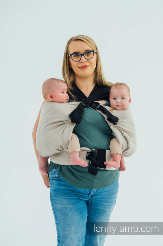 LennyTwin Tragehilfe, Größe Standard, Kreuzköper-Bindung, 100% Baumwolle - PEANUT BUTTER #babywearing