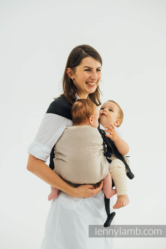 LennyTwin Tragehilfe, Größe Standard, Kreuzköper-Bindung, 100% Baumwolle - PEANUT BUTTER #babywearing