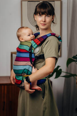 Porte-bébé LennyLight, taille standard, sergé brisé 100% coton, VERSION POUR USAGE PROFESSIONNEL - CAROUSEL OF COLORS