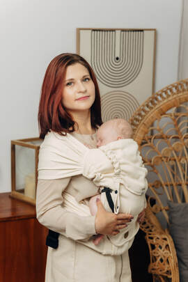 LennyHybrid - halvspänne bärsele, Storlek Standard, LITTLE HERRINGBONE - LUCE 