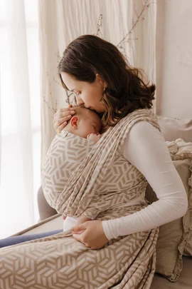 Baby Wrap, Jacquard Weave (62% cotton, 38% bamboo viscose) - TETRIS - PRESTO - size S