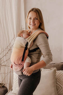 Marsupio LennyLight, misura Standard, tessitura jacquard, 100% cotone -  BIG HERRINGBONE - FANDANGO