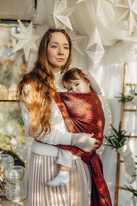 Baby Wrap, Jacquard Weave (100% cotton) - INFINITY - GERDA - size S