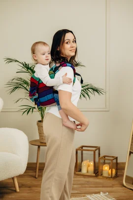 Lenny Buckle Onbuhimo PRO baby carrier, toddler size, broken-twill weave (100% cotton) - CAROUSEL OF COLORS
