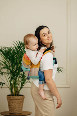 Lenny Buckle Onbuhimo PRO baby carrier, TODDLER size, broken-twill weave (100% cotton) - PASTELS 