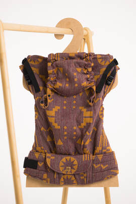 Mochila LennyPreschool, talla preschool, tejido jaqurad (45% seda tusor, 32% algodón peinado, 8% lana merino, 8% cachemira, 7% seda de morera) - EXPERIMENT no. 34