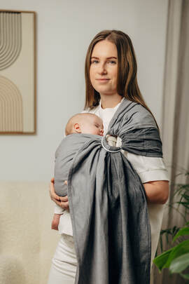 My First Ring Sling - HOWLITE - 100% Cotton - Broken Twill Weave -  with gathered shoulder - standard 1.8m (grade B)