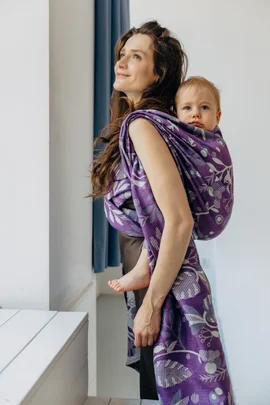 Baby Wrap, Jacquard Weave (39% merino wool, 28% combed cotton, 23% linen, 10% tussah silk) - EXPERIMENT no. 35 - size XS