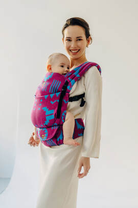 LennyLight Carrier, Standard Size, jacquard weave (56% merino wool, 27% combed cotton, 17% noil silk) - EXPERIMENT no. 36 