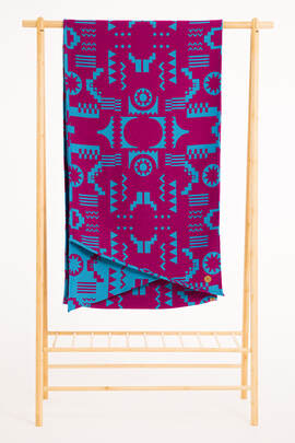 Baby Wrap, Jacquard Weave, (56% merino wool, 27% combed cotton, 17% noil silk) - EXPERIMENT no. 36 - size S