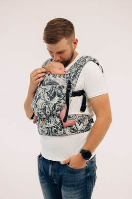 LennyLight Carrier, Standard Size, jacquard weave 100% cotton - CLOCKWORK - FIX IT