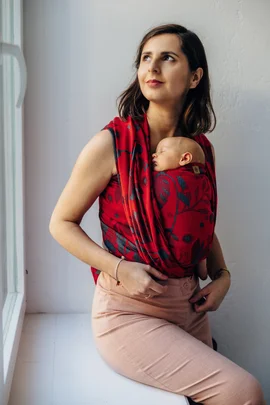 Baby Wrap, Jacquard Weave, (45% merino wool, 32% combed cotton, 23% mulberry silk) - EXPERIMENT no. 38 - size M