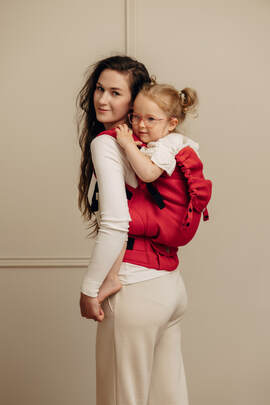 LennyPreschool Carrier, Preschool Size, herringbone weave 100% cotton - LITTLE HERRINGBONE SEDONA