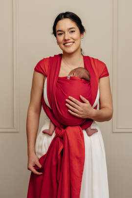 Baby Sling, Herringbone Weave (100% cotton) - LITTLE HERRINGBONE SEDONA - size S