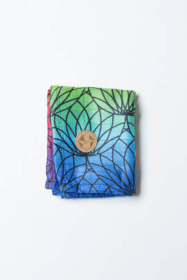 Carré de mousseline - RAINBOW LOTUS (grade B)