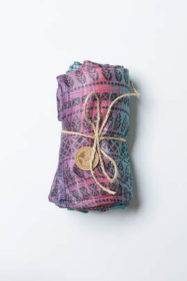 Swaddle-filtar, Storlek 120x120cm, PEACOCK'S TAIL - BLACK OPAL SMOKY (Andra sortering)