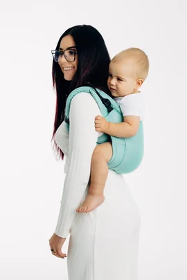 Lenny Buckle Onbuhimo PRO baby carrier, TODDLER size, broken-twill weave (100% cotton) - MATCHA