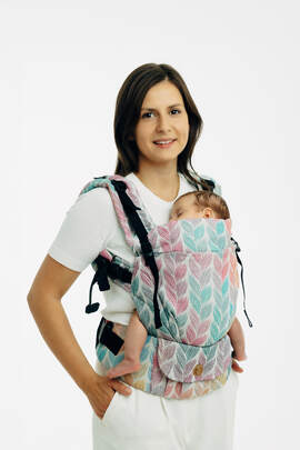 Nosidełko LennyUpGrade PRO  z tkaniny żakardowej 100% bawełna , rozmiar standard - ZAPLĄTANI - PLAIT