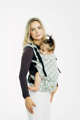 LennyUpGrade PRO Carrier, Standard Size, jacquard weave 100% cotton - POLKA DOTS - PLOP