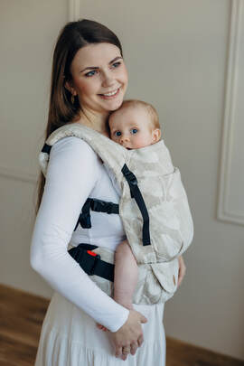 LennyLight Carrier, Standard Size, jacquard weave (50% cotton, 25% hemp, 25% lyocell) - VIRIDIFLORA - CONNECT