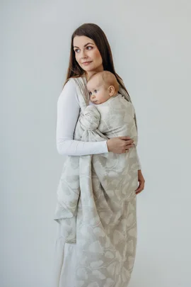 Tragetuch, Jacquardwebung (50% Baumwolle, 25% Hanf, 20% Lyocell) - VIRIDIFORA - CONNECT - Größe M