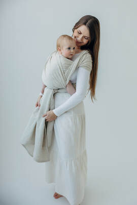 Baby Sling, Broken Twill Weave (50% cotton, 25% hemp, 25% lyocell) - AIRY - size XS