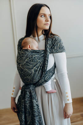 Żakardowa chusta do noszenia dzieci, 100% bawełna - WOLNY DUCH - COCOON - rozmiar XL