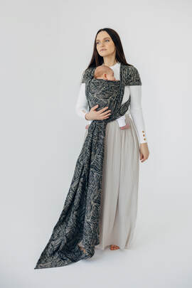 Baby Wrap, Jacquard Weave (100% cotton) - WILD SOUL - COCOON - size XS