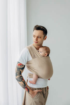 Stretchy bæresjal, Størrelse Størrelse L (5,0 m),  (Andre sortering)