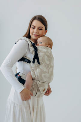 LennyUpGrade PRO Carrier, Standard Size, jacquard weave (50% cotton, 25% hemp, 25% lyocell) - VIRIDIFLORA - CONNECT