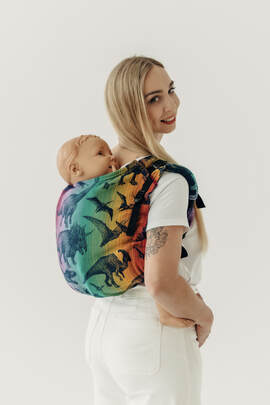 Onbuhimo PRO de Lenny, taille preschool, jacquard (100% coton) - VERSION POUR USAGE PROFESSIONNEL - JURASSIC - NEW ERA