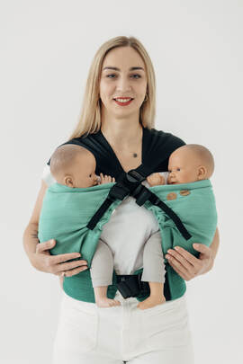 Marsupio LennyTwin, misura Standard, tessitura spina di pesce, 100% cotone - EDIZIONE PER PROFESSIONISTI - ENTWINE