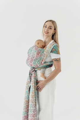 Baby Wrap, Jacquard Weave (100% cotton) - FOR PROFESSIONAL USE EDITION - TANGLED PLAIT - size XS