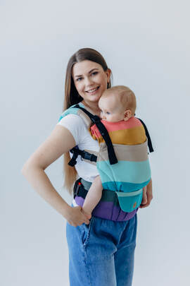 Marsupio LennyUpGrade PRO, misura Standard, tessitura broken-twill 100% cotone - PASTELS 