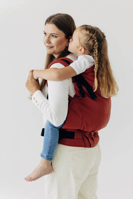LennyPreschool Carrier, Preschool Size, broken - twill weave 100% cotton - ROOIBOS