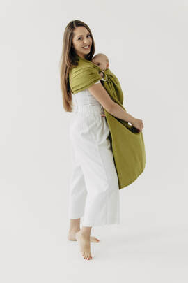 Ring Sling, Broken twill Weave (100% cotton), with gathered shoulder - SENCHA - standard 1.8m
