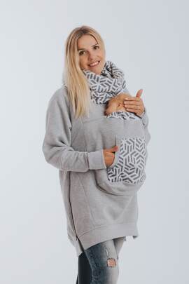 Tragepullover 3.0 - Graue Melange mit Pearl - Größe S