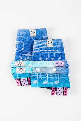 Nakładki ochronne na pasy ramienne, (60% bawełna, 40% poliester)- Zestaw - SYMFONIA ZORZA POLARNA