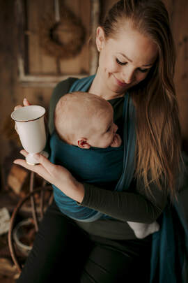 Baby Sling, Broken Twill Weave, (100% cotton) - SUPERNOVA - PIANO - size L (grade B)