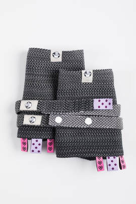 Dregellappar, Storlek , LITTLE HERRINGBONE - OMBRE GREY 