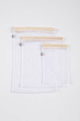 Ensemble de 3 sacs de maille -  taille S,M et L (25x18cm, 35x28cm, 45x28cm)