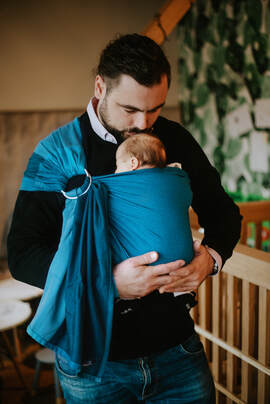 Sling, jacquard (100 % coton) - avec épaule sans plis - LITTLE HERRINGBONE FADO - standard 1.8m (grade B)