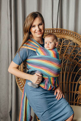 Marsupio Ibrido Semi Strutturato LennyHybrid, misura Standard, tessitura broken-twill, 100% cotone - LUNA