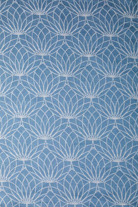 Lenny Buckle Onbuhimo baby carrier, preschool size, jacquard weave (100% linen) - LOTUS - BLUE