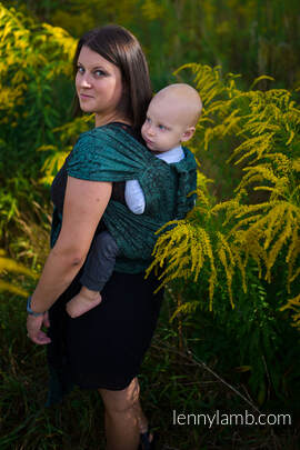 LennyHybrid - half buckle baby carrier Wild Wine from LennyLamb