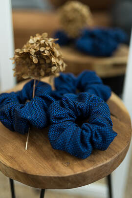 Scrunchie - lot de 3 - COBALT